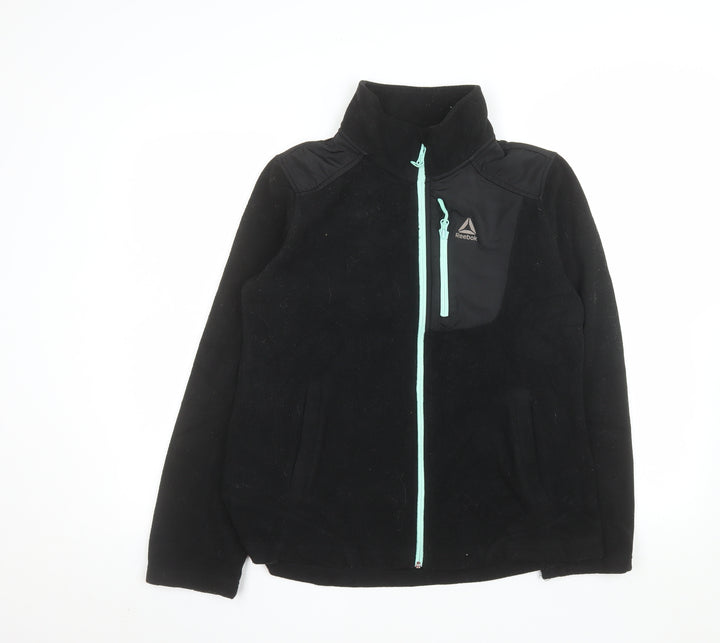 Reebok Women's Black Fleece Zip Jacket Size L Sports Outdoor