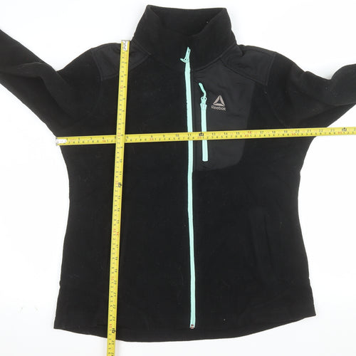 Reebok Women's Black Fleece Zip Jacket Size L Sports Outdoor