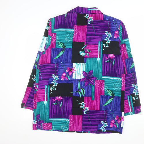 BFA Classics Womens Multicoloured Floral Single-Breasted Blazer Size L
