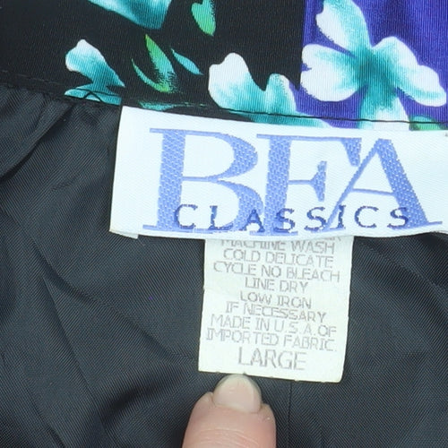 BFA Classics Womens Multicoloured Floral Single-Breasted Blazer Size L