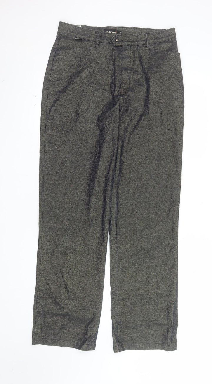 Ascari Women's Grey Chino Trousers Size 14 Stretch Cotton Blend