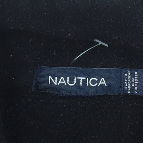 Nautica Men's Black Fleece 1/4 Zip Pullover Sweatshirt M