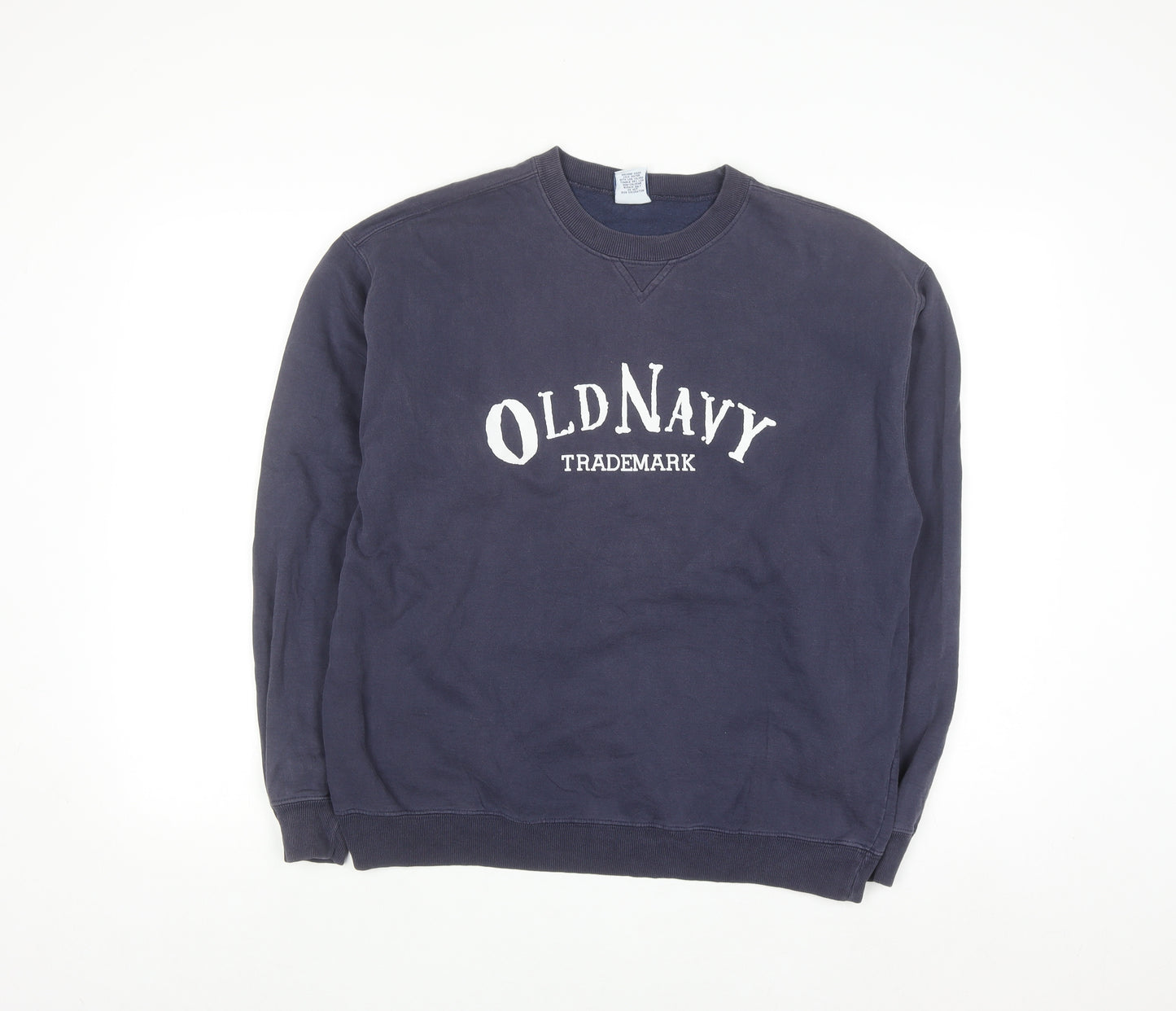 Old Navy Men's Blue Pullover Crew Neck Graphic Sweatshirt Size M