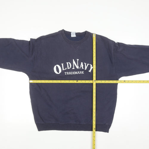 Old Navy Men's Blue Pullover Crew Neck Graphic Sweatshirt Size M