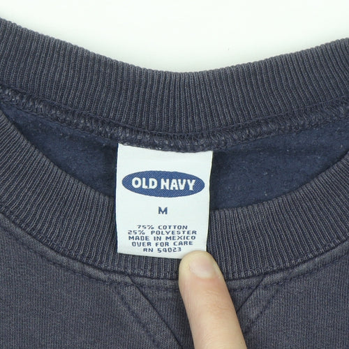Old Navy Men's Blue Pullover Crew Neck Graphic Sweatshirt Size M