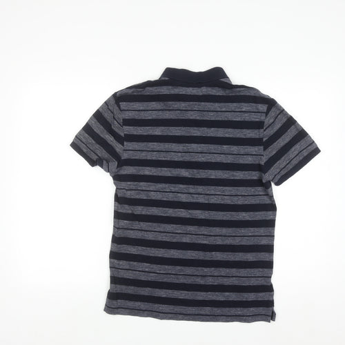 Lacoste Men’s Blue Striped Slim Fit Cotton Polo Shirt Size M
