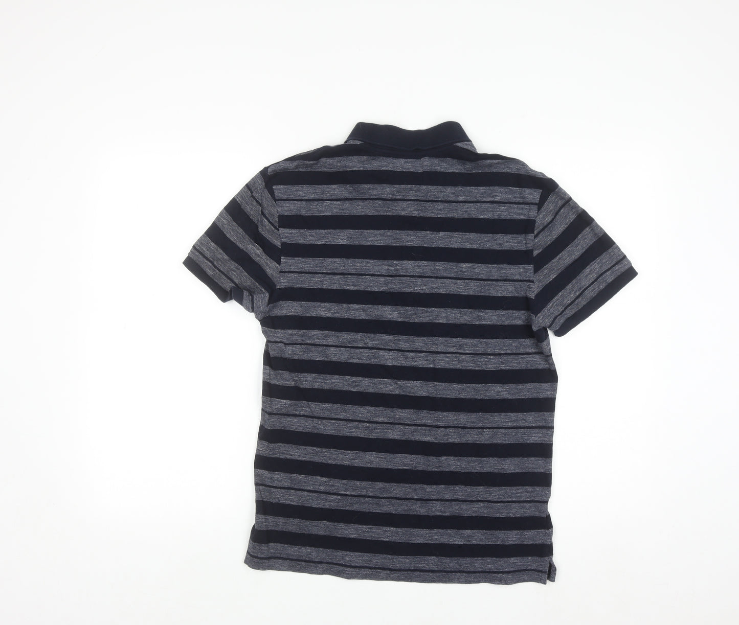 Lacoste Men’s Blue Striped Slim Fit Cotton Polo Shirt Size M