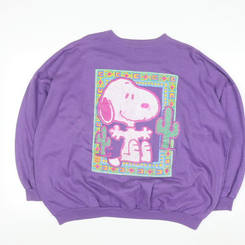 St. Bernard Women’s Purple Snoopy Graphic Pullover Sweatshirt Size 18-20