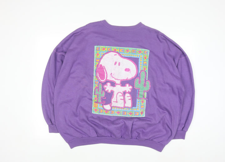 St. Bernard Women’s Purple Snoopy Graphic Pullover Sweatshirt Size 18-20
