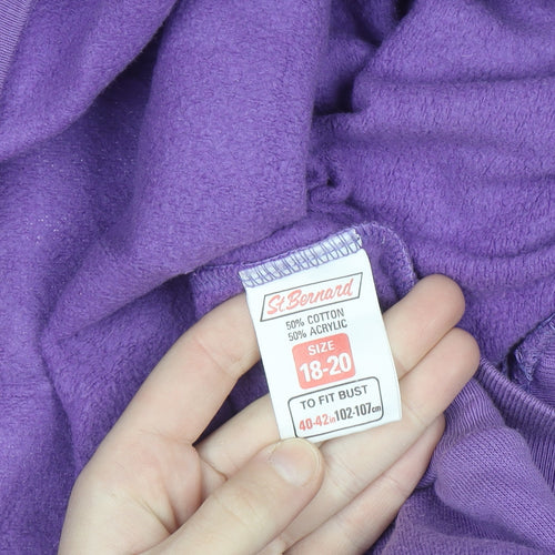 St. Bernard Women’s Purple Snoopy Graphic Pullover Sweatshirt Size 18-20
