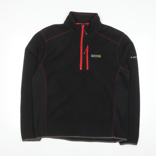 Regatta Men's Black XL Fleece Pullover Sweatshirt 1/4 Zip Outdoor