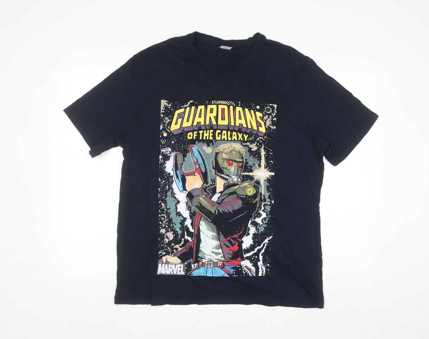 George Marvel Guardians of the Galaxy Navy T-Shirt Mens XL Cotton