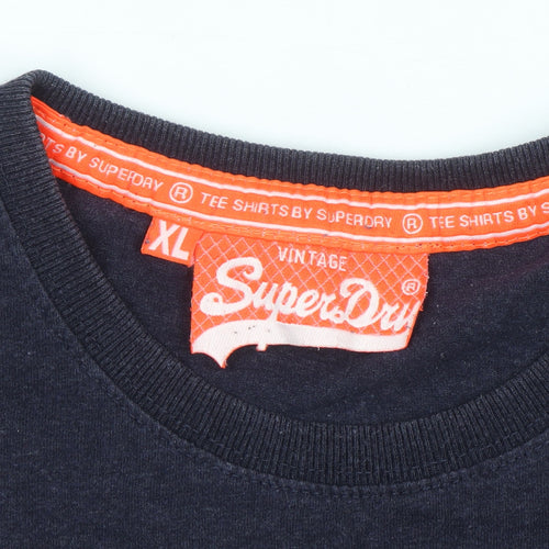 Superdry Men's Blue XL Vintage Graphic Print T-Shirt