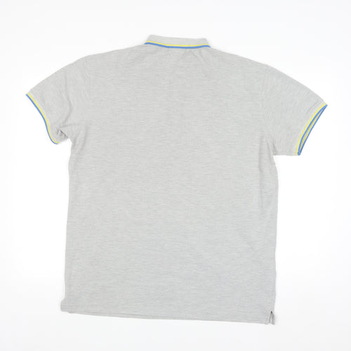 Fred Perry Mens Grey 2XL Polo Shirt Preppy Cotton Classic Style