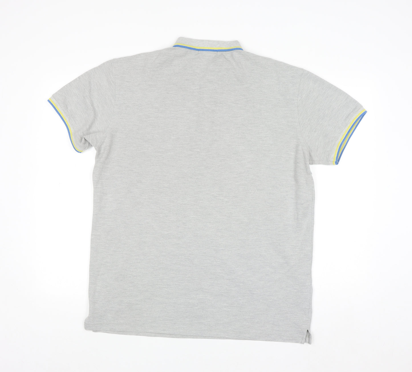 Fred Perry Mens Grey 2XL Polo Shirt Preppy Cotton Classic Style