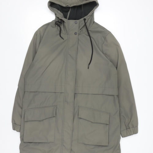 Dunnes Stores Women’s Khaki Hooded Waterproof Parka Coat Size 18