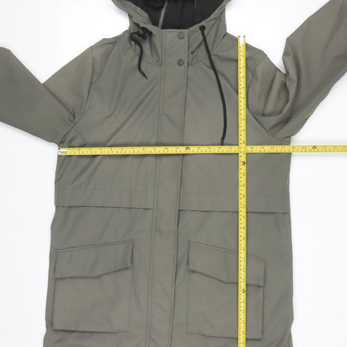 Dunnes Stores Women’s Khaki Hooded Waterproof Parka Coat Size 18