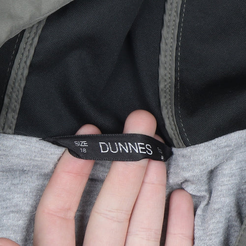 Dunnes Stores Women’s Khaki Hooded Waterproof Parka Coat Size 18