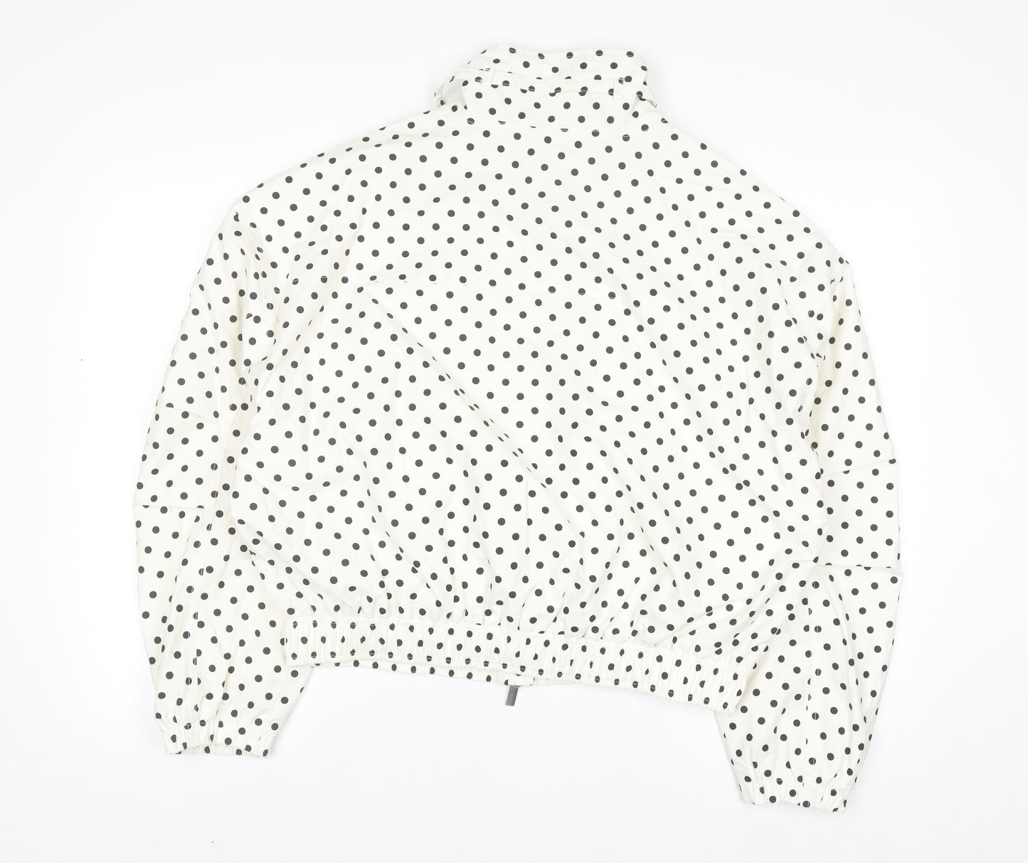 Marks and Spencer Women's White Polka Dot Windbreaker Jacket Size S