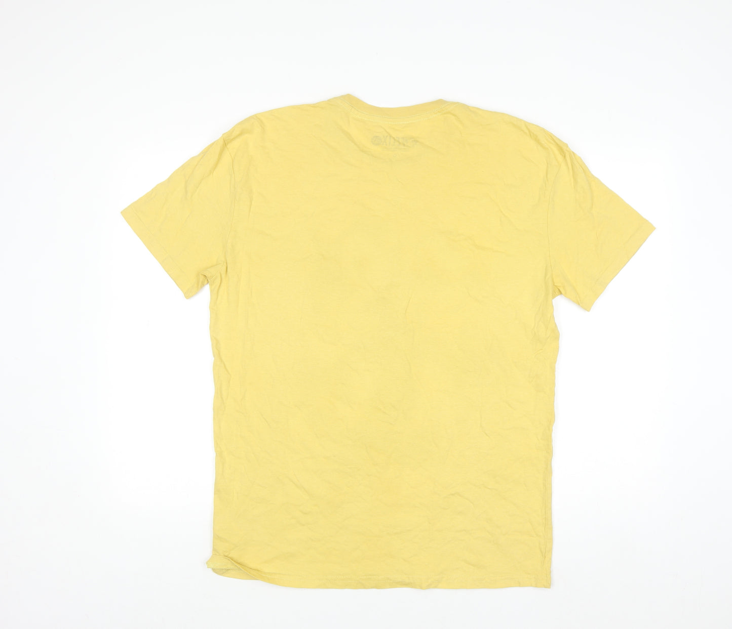 Felix the Cat Men's Yellow Graphic T-Shirt Size L Short Sleeve Cotton