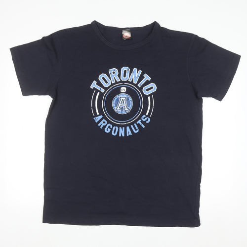 Sogo Mens Navy Toronto Argonauts Graphic Print Cotton T-Shirt XL