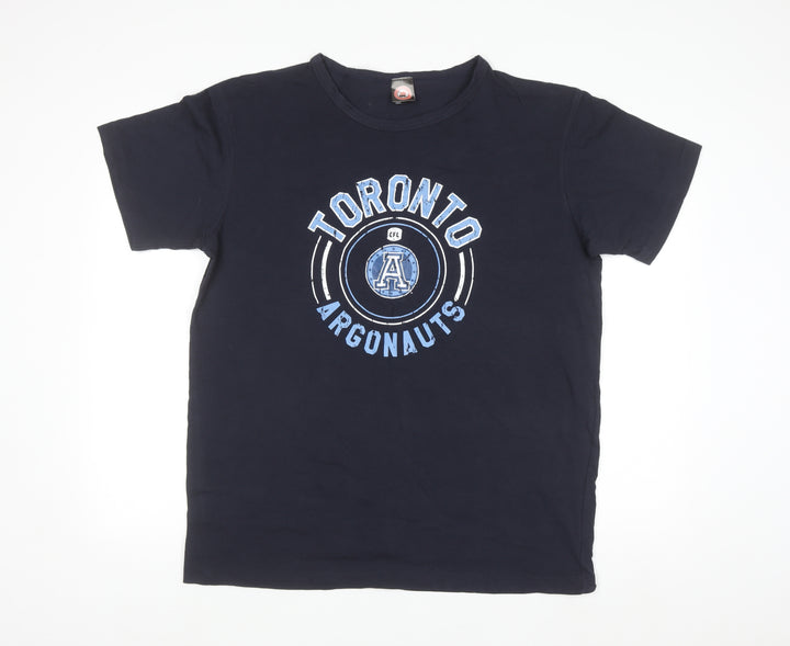 Sogo Mens Navy Toronto Argonauts Graphic Print Cotton T-Shirt XL