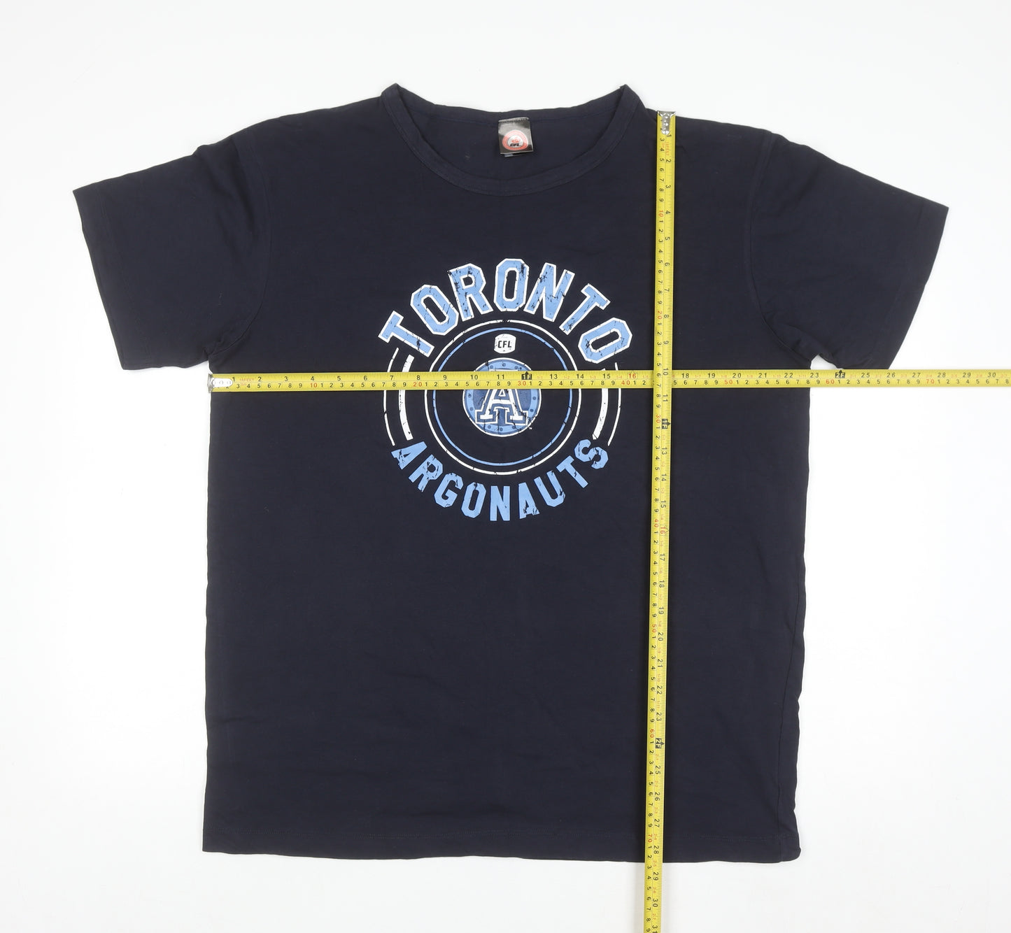 Sogo Mens Navy Toronto Argonauts Graphic Print Cotton T-Shirt XL