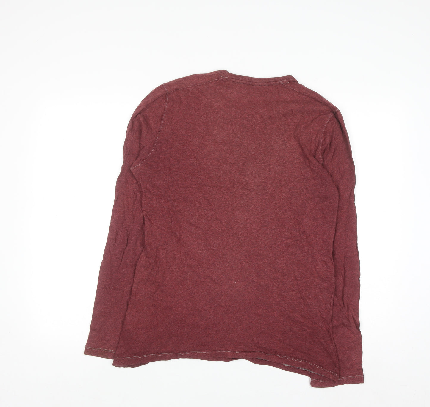 Gap Men's Red Long Sleeve Henley Cotton Casual Shirt Size S