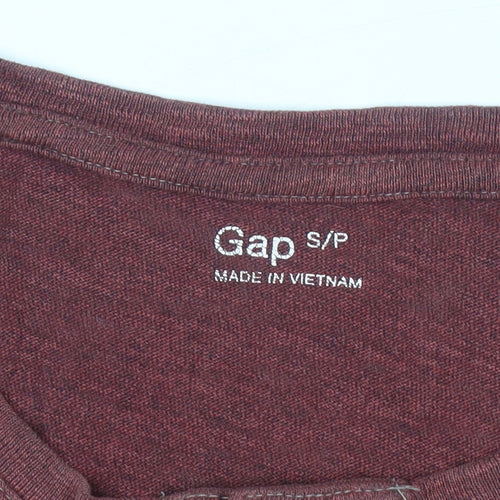 Gap Men's Red Long Sleeve Henley Cotton Casual Shirt Size S