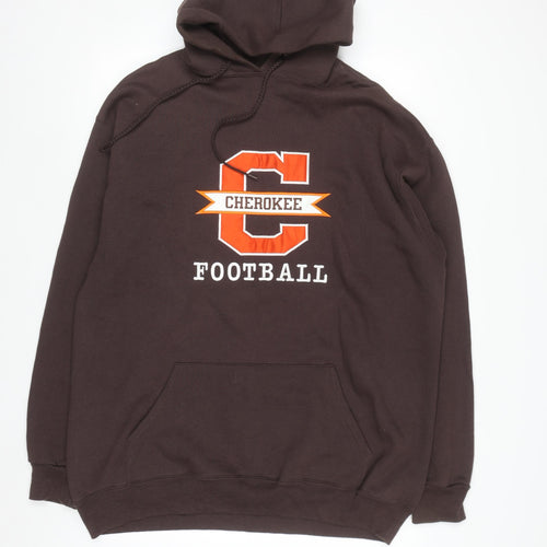 Eagle USA Men's Brown Pullover Hoodie XL Football Graphic Heavyweight