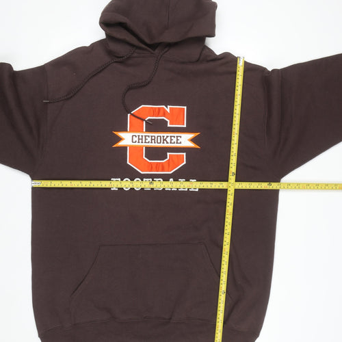 Eagle USA Men's Brown Pullover Hoodie XL Football Graphic Heavyweight