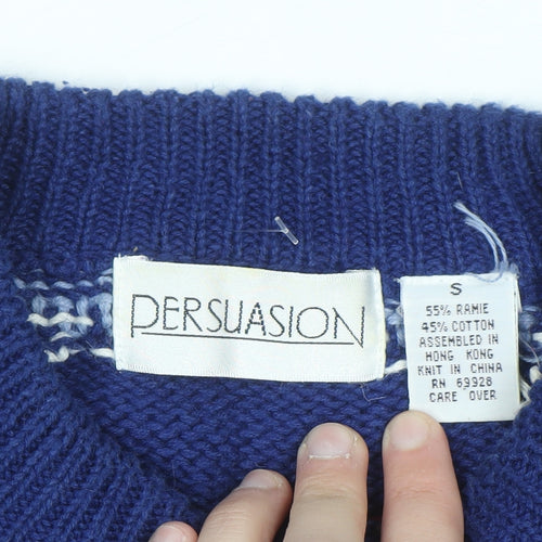 Persuasion Women Red Christmas Fair Isle Knit Jumper Size S