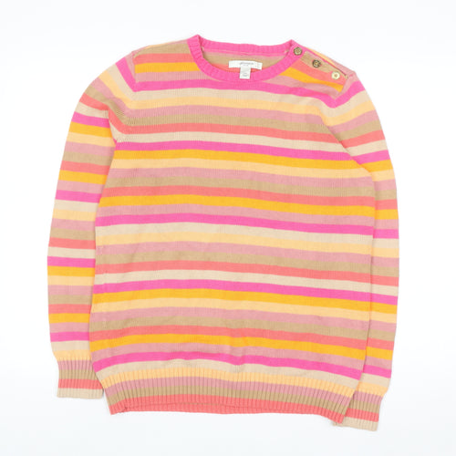 Liz Claiborne Women’s Multicoloured Striped Cotton Jumper L