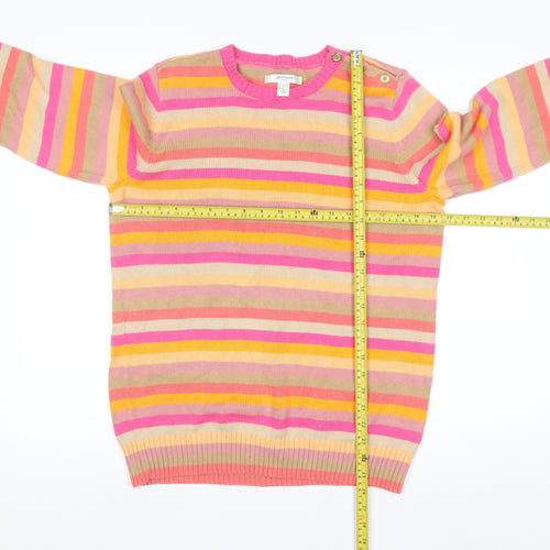 Liz Claiborne Women’s Multicoloured Striped Cotton Jumper L