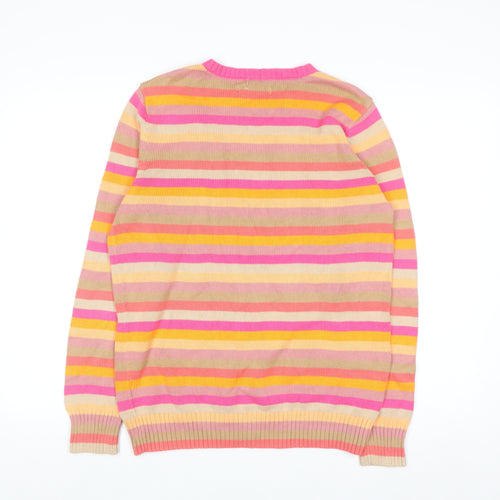 Liz Claiborne Women’s Multicoloured Striped Cotton Jumper L