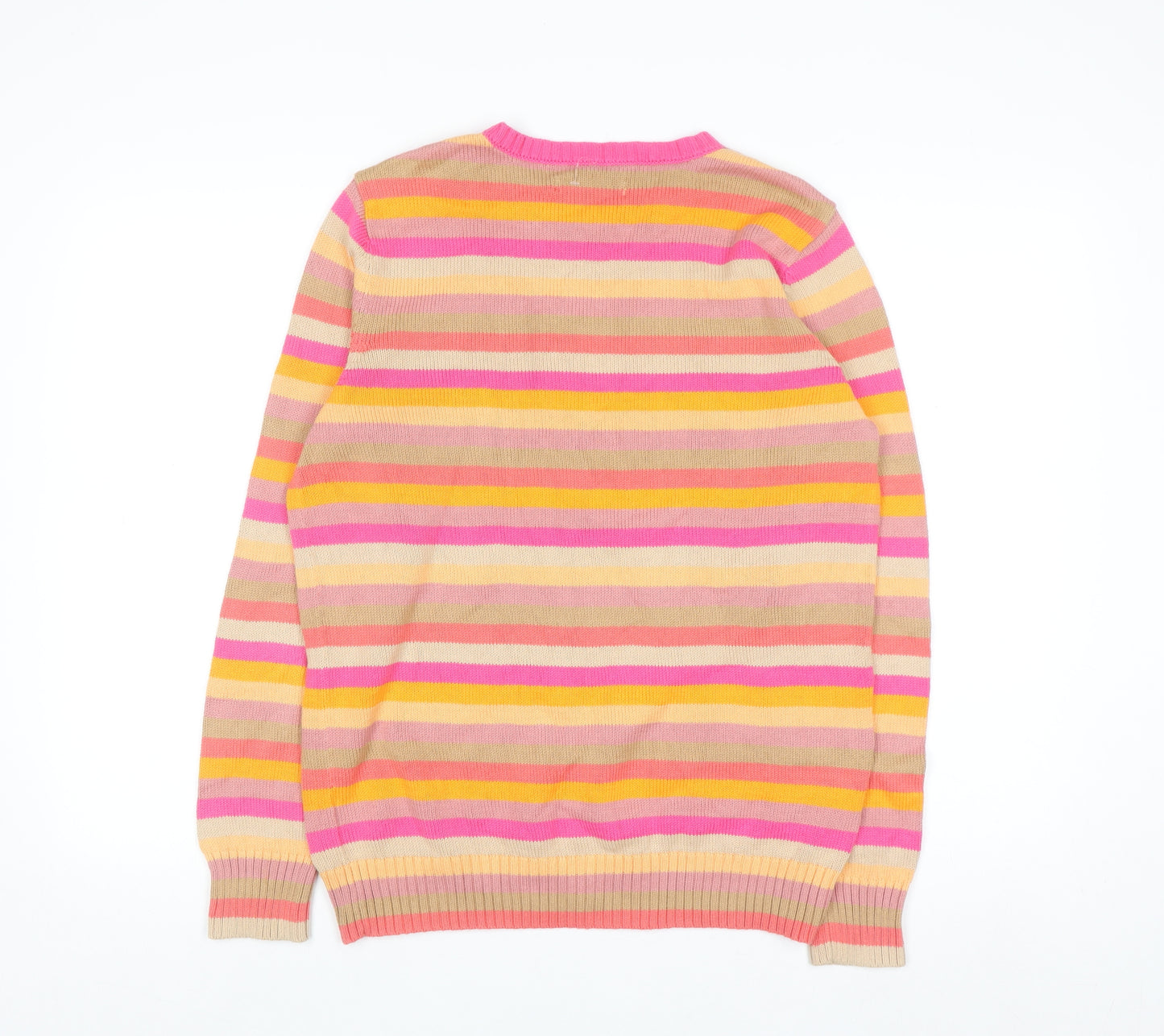 Liz Claiborne Women’s Multicoloured Striped Cotton Jumper L