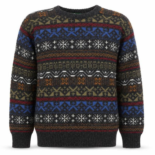 Hunt Club Men's Multicoloured Fair Isle Wool Blend Crew Neck Jumper L