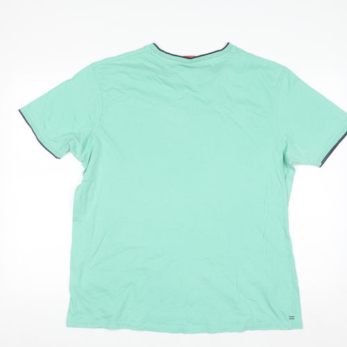 Slazenger Men's Green L Crew Neck Cotton Short Sleeve T-Shirt