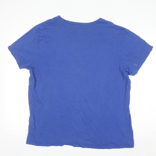 Ralph Lauren Men Blue XL Polo Jeans Co Graphic Cotton T-Shirt