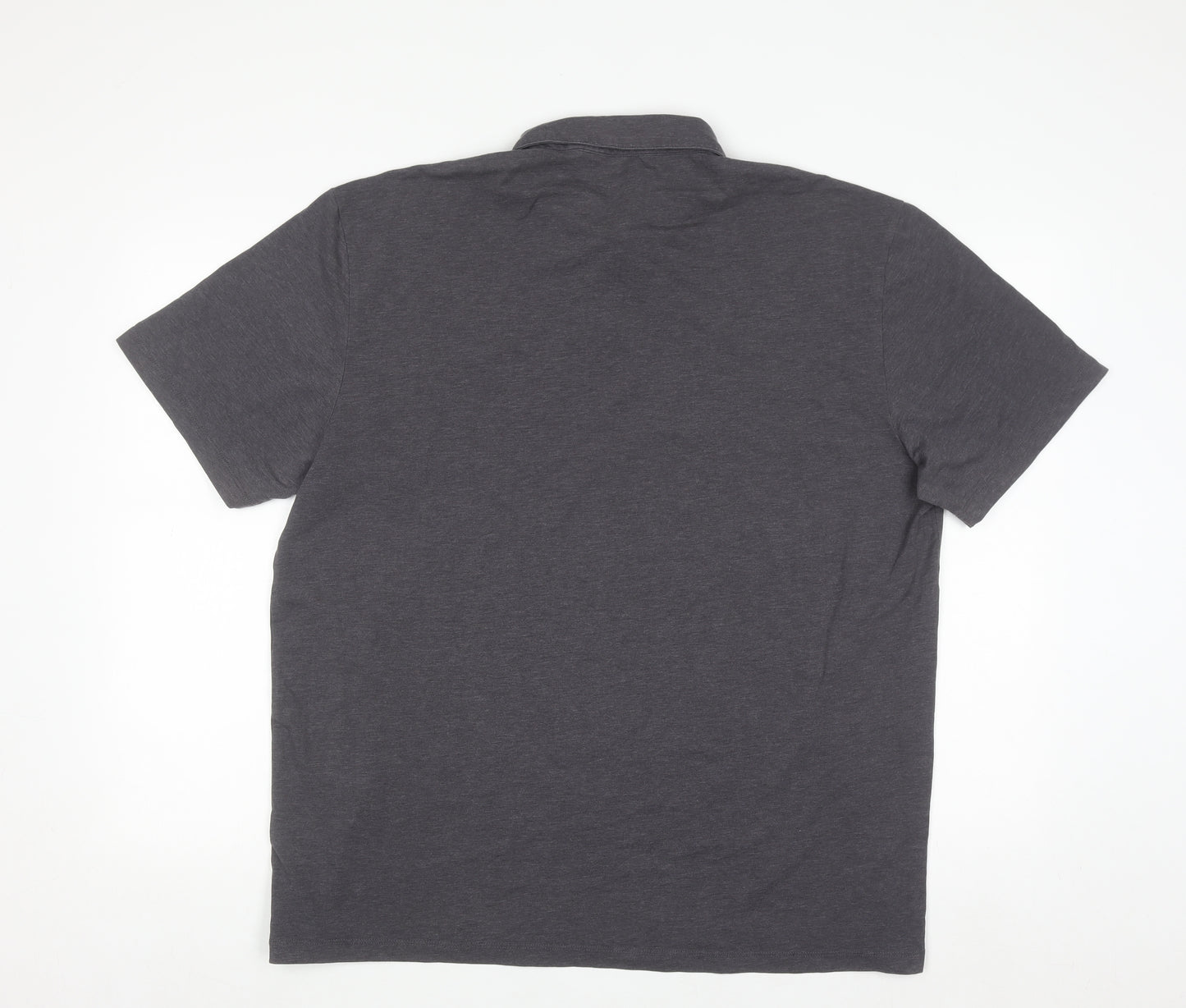 Next Men's Grey Regular Fit Polo Shirt Size XL Cotton Blend
