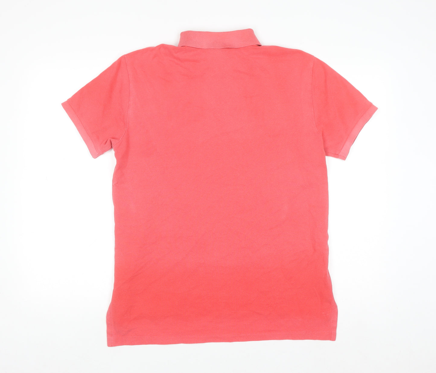 Polo Ralph Lauren Men's Pink Custom Fit Cotton Polo Shirt M