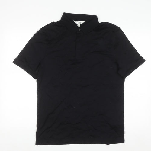 Marks and Spencer Autograph Men's Black Supima Cotton Polo Shirt M