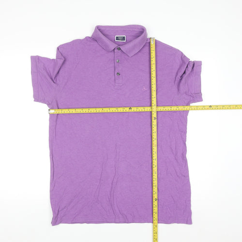 Charles Tyrwhitt Men's Purple Cotton Stretch Polo Shirt Size L
