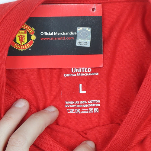 Manchester United Men’s Red Champions 2013 Cotton T-Shirt Size L