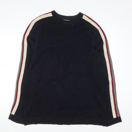 Eddie Bauer Men's Blue Cotton Crew Neck Pullover Jumper L