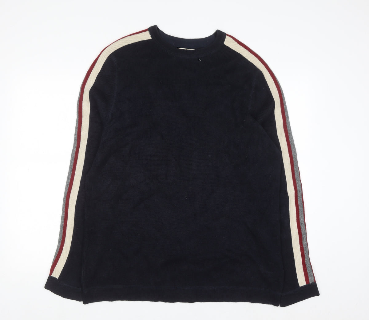 Eddie Bauer Men's Blue Cotton Crew Neck Pullover Jumper L