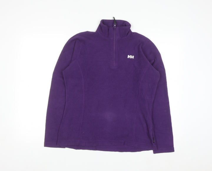 Helly Hansen Women's Purple Fleece Pullover Sweatshirt L 1/2 Zip