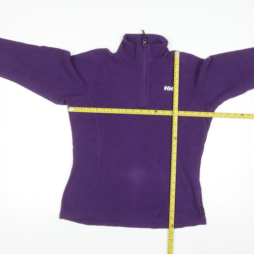 Helly Hansen Women's Purple Fleece Pullover Sweatshirt L 1/2 Zip