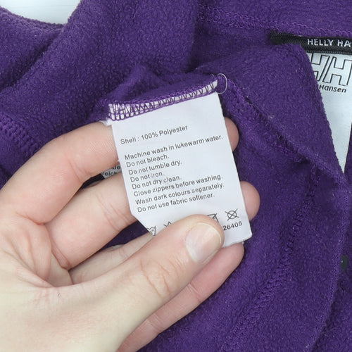 Helly Hansen Women's Purple Fleece Pullover Sweatshirt L 1/2 Zip