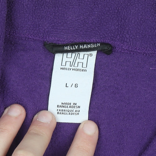 Helly Hansen Women's Purple Fleece Pullover Sweatshirt L 1/2 Zip